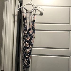 Floral form fitting dress